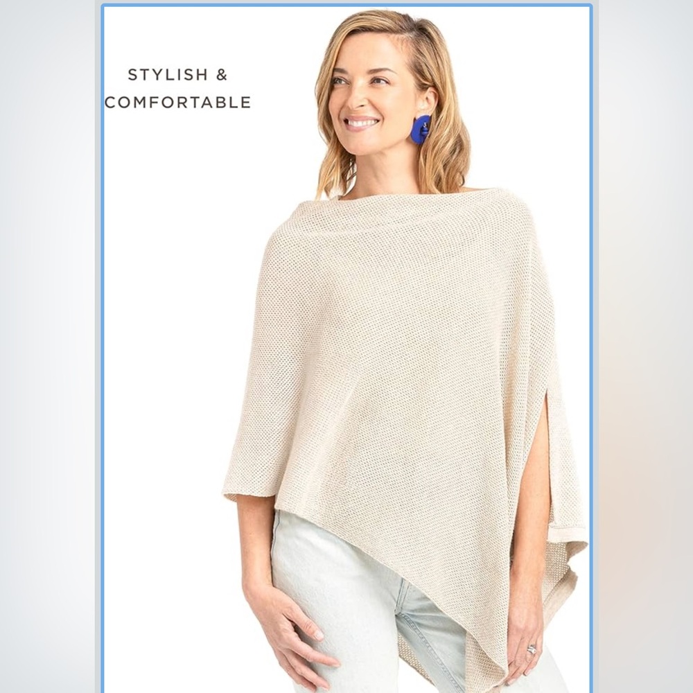 Breast feeding sweater poncho - Picture 3 of 3